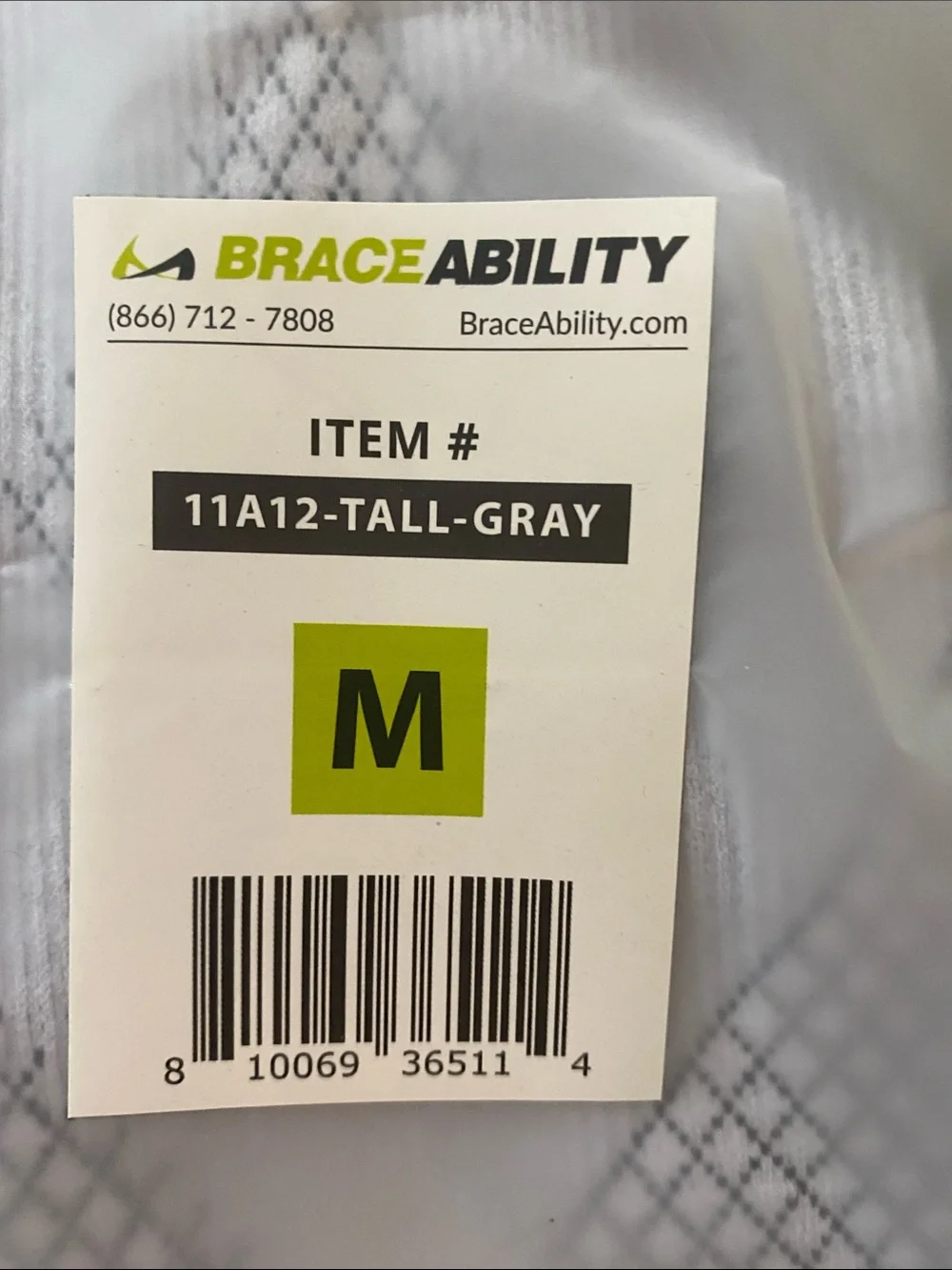BraceAbility Compression  Tall  Gray Socks Size M 6 pairs